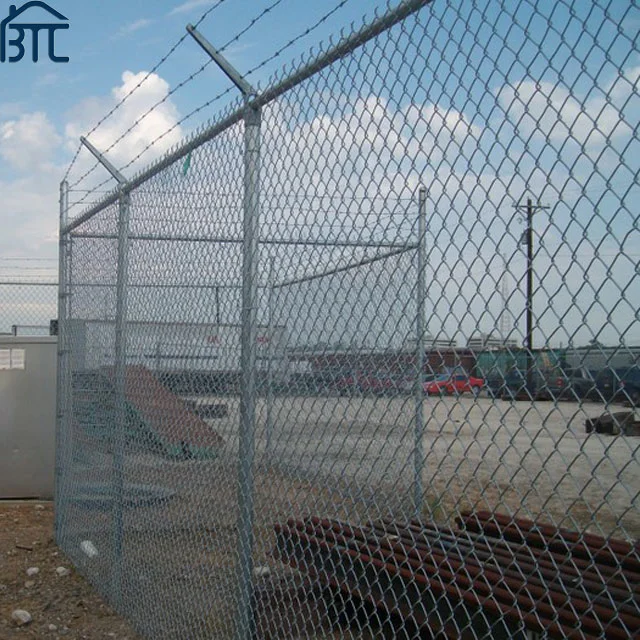 6 Foot 9 Gauge Chainlink Fence with Barbed Wire.