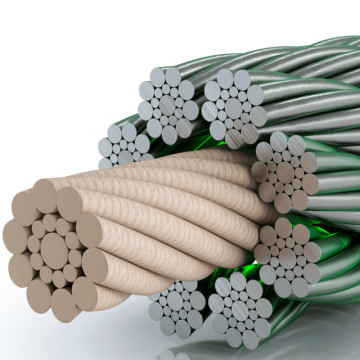 Hemp core lifting wire rope