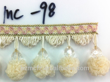 handmade chain decorative beaded fringe