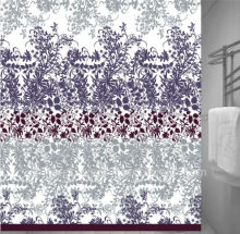 waterproof fabric black and gold shower curtain