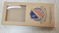 Caixa de papel de presente de gaveta Kraft design simples liso