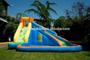 inflatable wet slide with pool / inflatable water slide pool