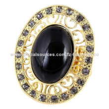 Finger ring, antique gold plated