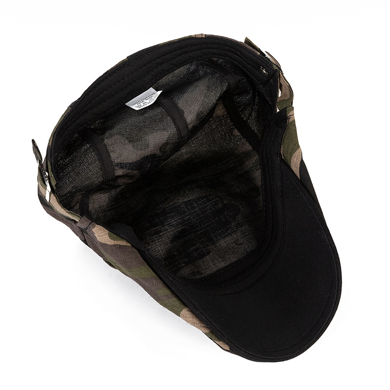 Military Style Beret Fashion Camo Newsboy Hat plaid Ivy Cap