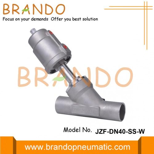 DN40 1 1/2 &quot;Welded Angle Seat Valve Pneumatic