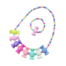 Dopamine Candy Color DIY Princess Necklace and Bracelet Set for Kids