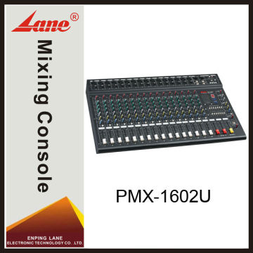 Lane PMX-1602U professional stereo audio mixer with USB