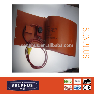 silicone drum heater with thermostat