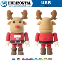 factory price 1gb 2gb usb flash drive parts for christmas gifts, Christmas deer usb flash drive