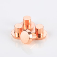 Customized Rotating Electrical Copper Contacts - Flat Round Copper Contact Point