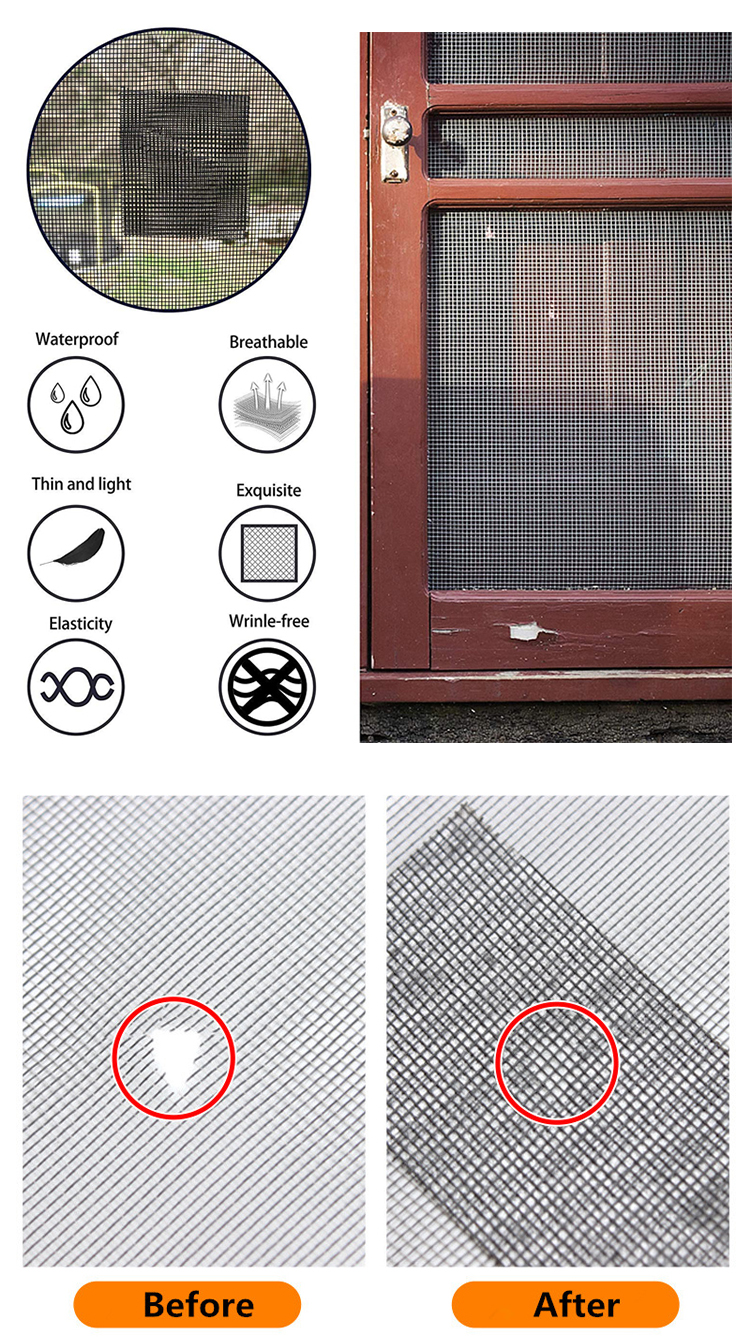 Finestra e porta con nastro di riparazione dello schermo della finestra super appiccicoso