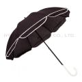 Women's Straight Umbrella With Scallop Edge