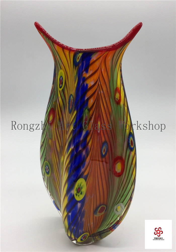 colorful and smooth vase glass