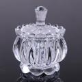 Wholesale Hot Sale Lovely Crystal Glass Sugar Bowl  Candy Jar With Lid