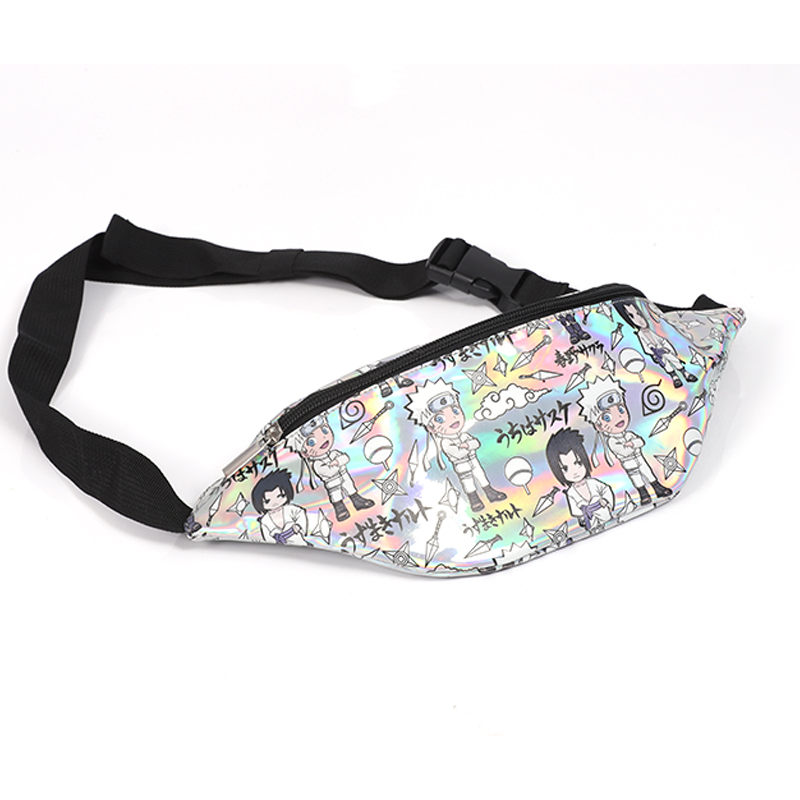 Silver children's Fanny pack Waterproof Silver children's PU Fanny Pack