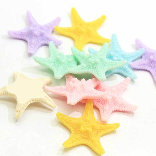 Kleurrijke Hars Seastar Miniatuur Cabochon Fairy Garden Home Huizen Decoratie Mini Craft Micro Landscaping Decor DIY Accessoires