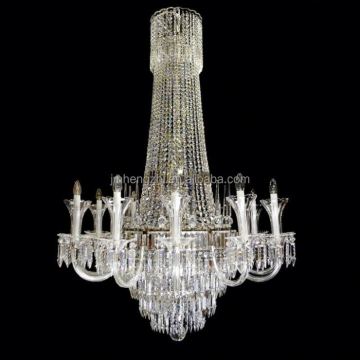 Silver Chrome French Empire Crystal Chandelier for Wedding and Restaurant Decor