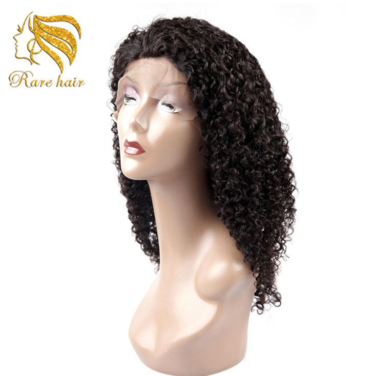 Lsy Hand Tied Full Lace Wig Virgin Pre-Plucked Human Hair Kinky Curly Full Lace Wig With Baby hair