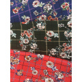 Check Flower Polyester Bubble Chiffon Printing Fabric