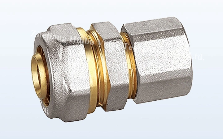 Straight Channel Double Thread Reduced Brass Valve Fitting