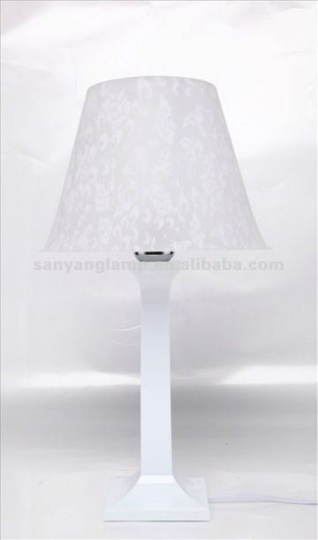 Clear crystal bedside table lamp