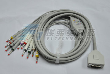 Fukuda One Piece 10 Lead EKG /ECG Cable