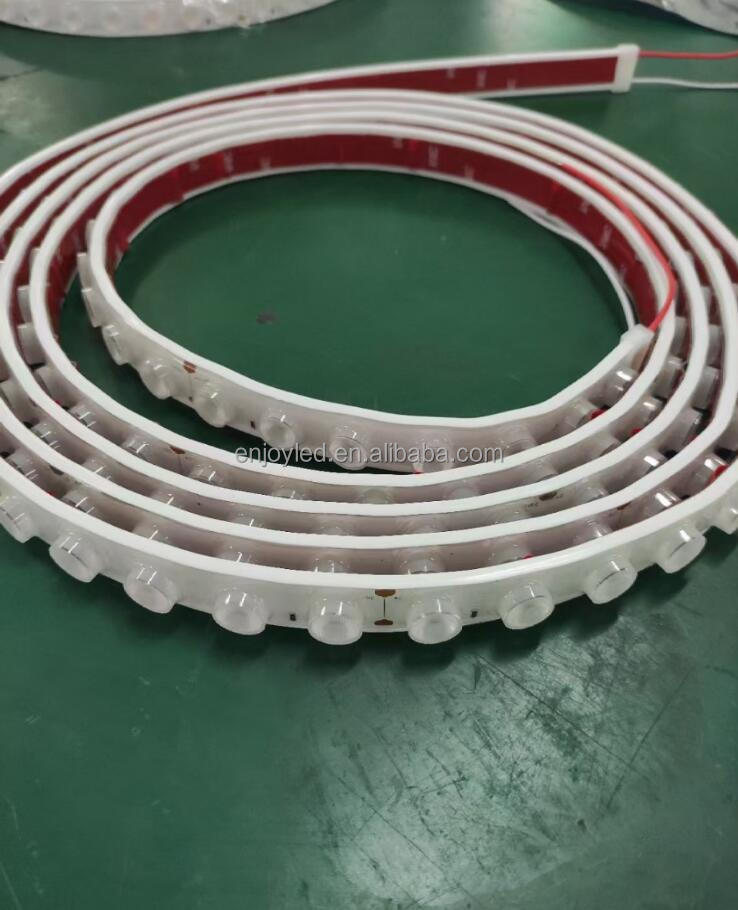 High power flexible wall washing waterproof lamp with low-voltage 24V lens 3030 bendable back lighting strip