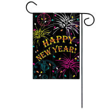 Outside Happy New Year Garden Flag
