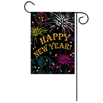 Outside Happy New Year Garden Flag