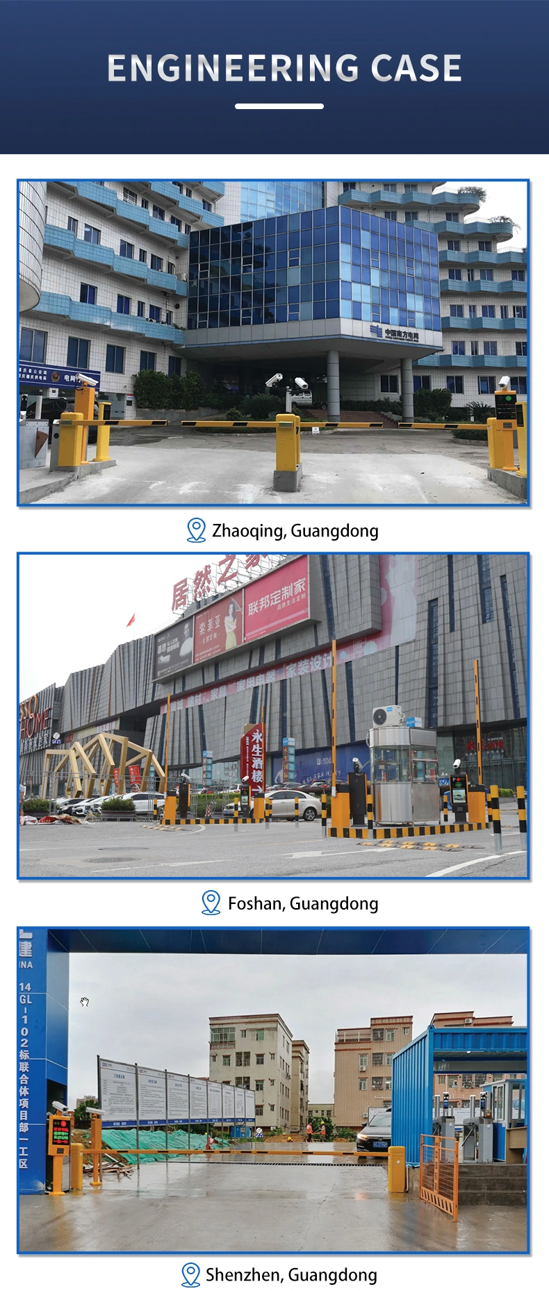 Automatic Folding Traffic Barrier Boom Hydraulic Barrier Gate for Parking Lot Entrance