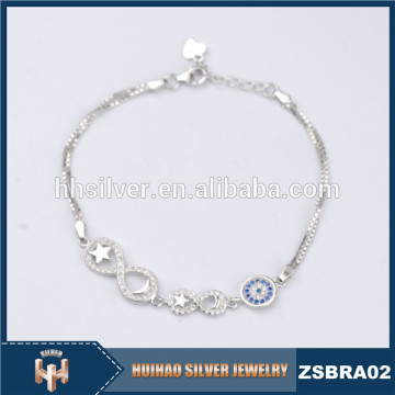 New design ladies jewelry S925 silver sun moon star bracelet