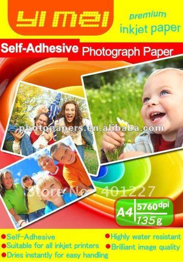 Self-Adhesive Photo Paper A4 Size Photo Paper