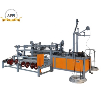 Automatic Double Wire Chainlink Fence Mesh Making Machine with Motor & PLC