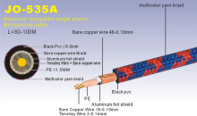 multicolor threadlike single strand microphone cable (535A)