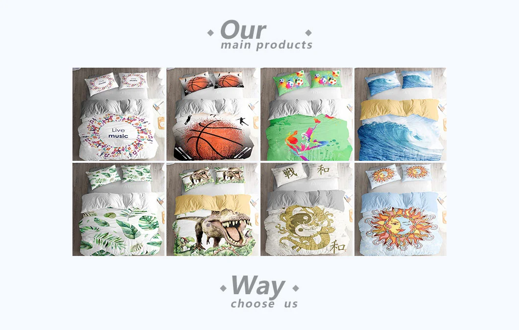 3D Printed Bedding Set with Emoticons, Also Suitable for Duvet Cover