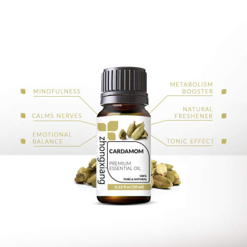 Aceite de cardamomo orgánico 100% puro natural