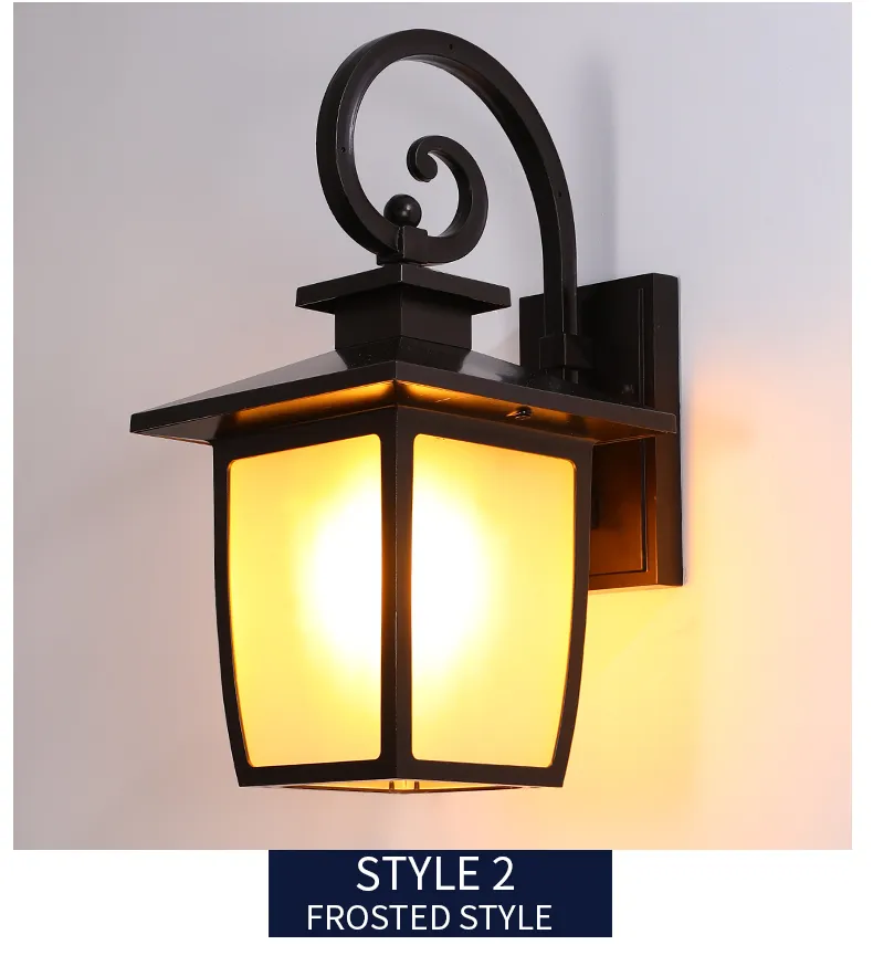 Outdoor Waterproof Wall Light E27 Lamp Head Spot Outdoor Decorative Exterior Wall Lights Villa Garden Doorway Lights