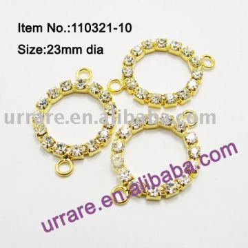 23mm Rhinestone Ring Connectors Jewelry Accessories