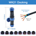 WK21 Waterproof Docking Thread Solder Connector