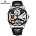 BENYAR Top Mannen Hoge Kwaliteit Horloges Luxe Lederen Horloges Mode Goed-design Skeleton Mechanisch Horloge Waterdicht