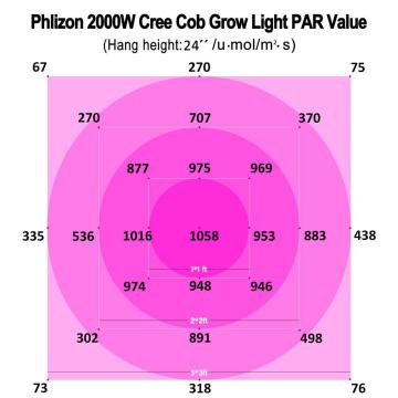 COB 2000W LED Tumbuh ringan hidroponik