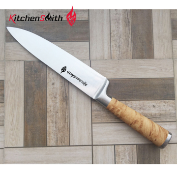 Kitchen Chef Knife for Cooking Knife Hollow Handle with Wood Pattern