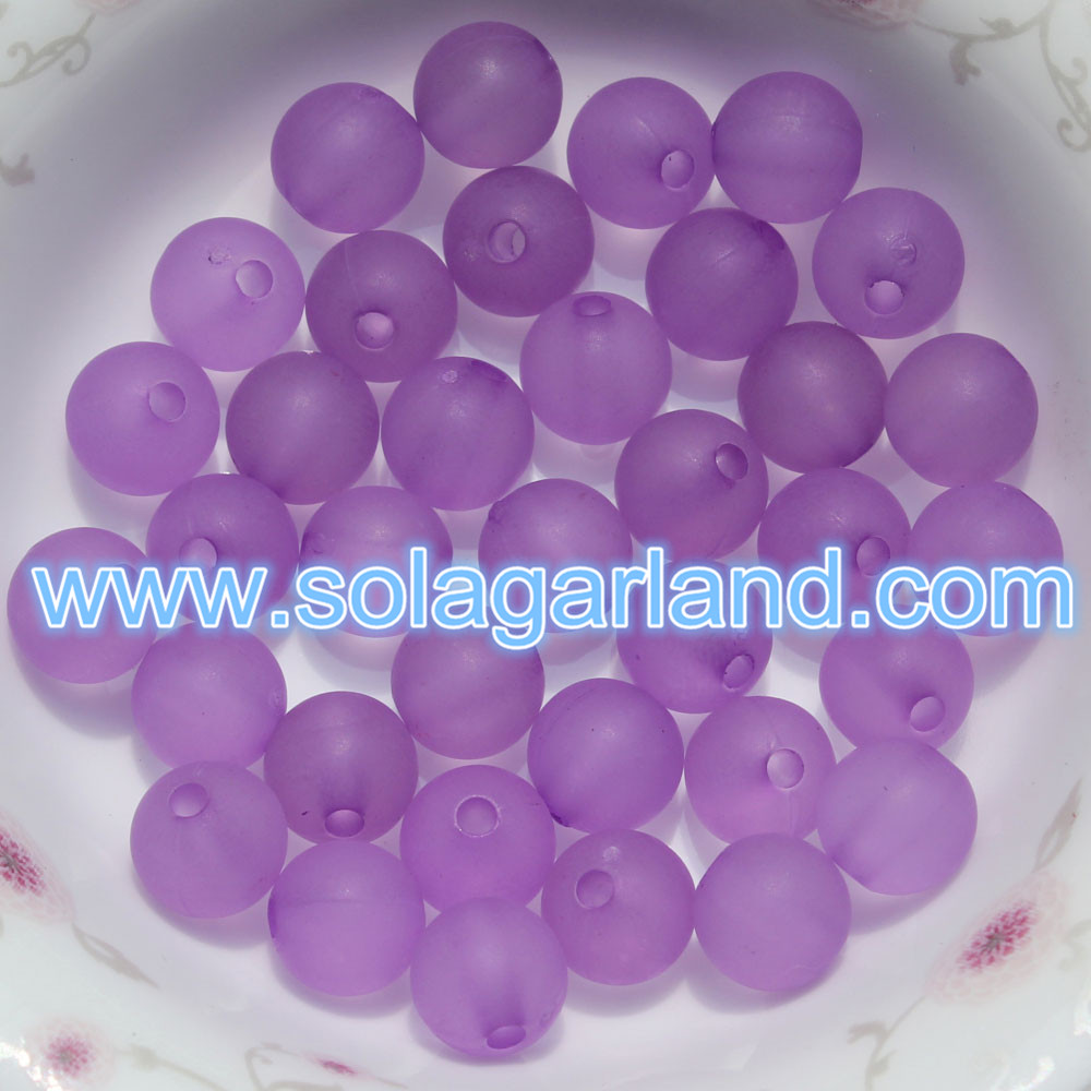 Frosted Round Chunky Ball Beads