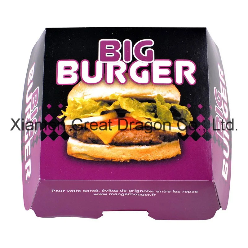 13cmx4cm Set of 6 Prefolded Boxes Burger Boxes (BB006)