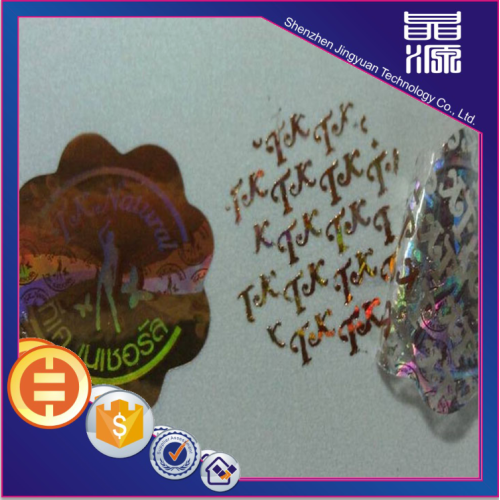 3d PET Bahan Honeycomb Hologram Sticker Custom Label