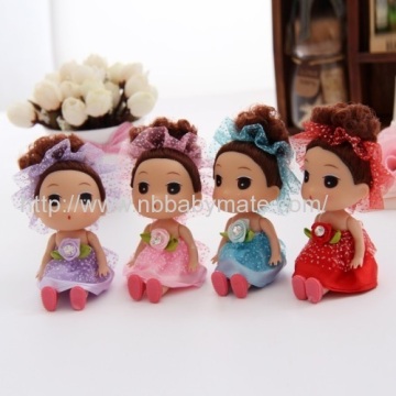 12cm Mini Dot Dress Plastic Confused Doll?