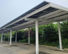 Double column solar car shed front rear columns