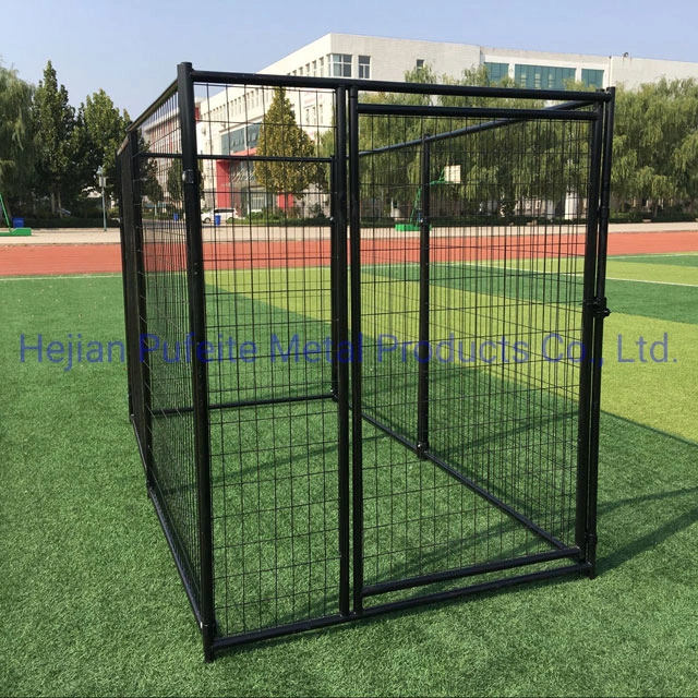 Heavy Duty Black Outdoor Pet Enclosure Dog Kennel Factory