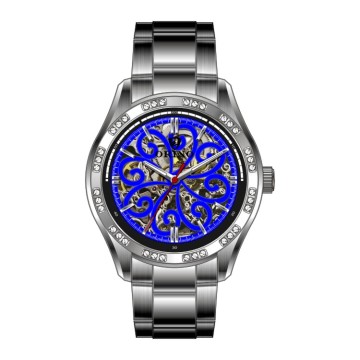 Stainless steel Lady's skeleton automatic watch