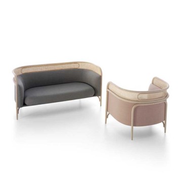 Modern Design Rattan Cane Living Room Sofa Set - Outdoor Cane Wooden Furniture